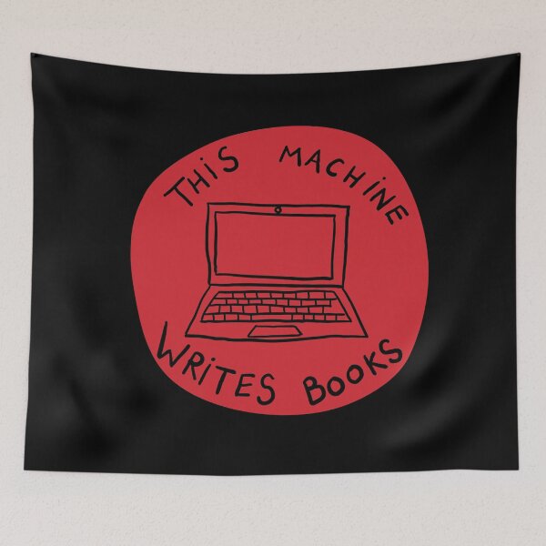 Item preview, This Machine Writes Books - Circle - Red designed and sold by MOREDANKMEMES.