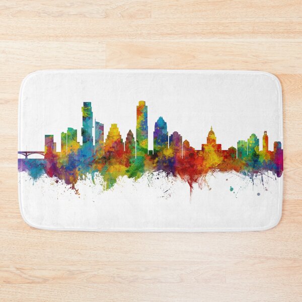 Aperçu de l'œuvre Austin Texas Skyline créée et vendue par ArtPrints.