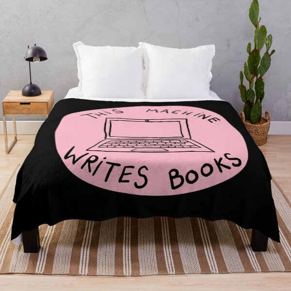 Item preview, This Machine Writes Books - Circle - Pink designed and sold by MOREDANKMEMES.