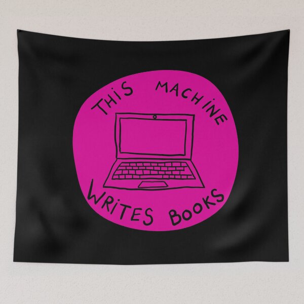 Item preview, This Machine Writes Books - Circle - Magenta designed and sold by MOREDANKMEMES.