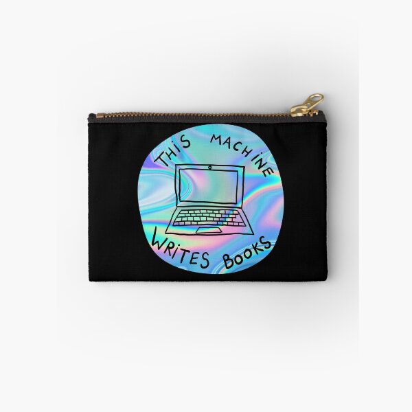 Item preview, This Machine Writes Books - Circle - Iridescent  designed and sold by MOREDANKMEMES.
