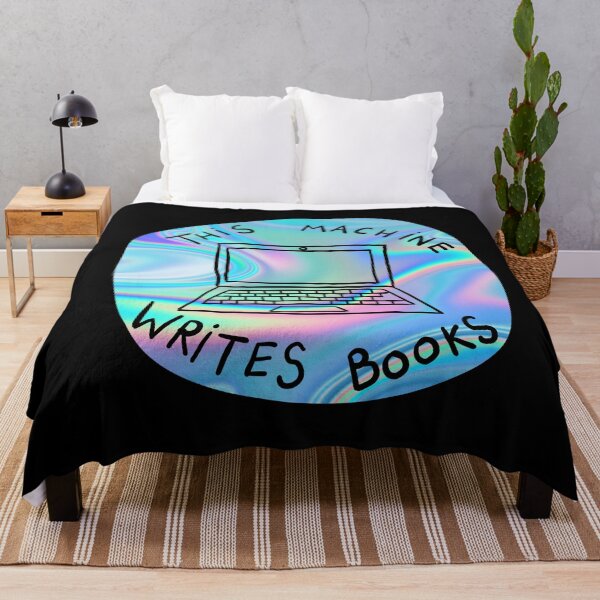 Item preview, This Machine Writes Books - Circle - Iridescent  designed and sold by MOREDANKMEMES.