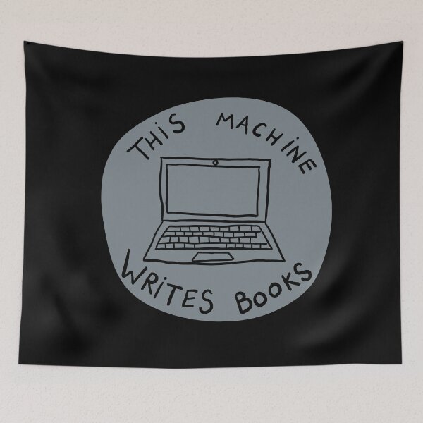 Item preview, This Machine Writes Books - Circle - Grey designed and sold by MOREDANKMEMES.