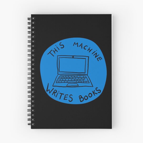 Item preview, This Machine Writes Books - Circle - Blue designed and sold by MOREDANKMEMES.