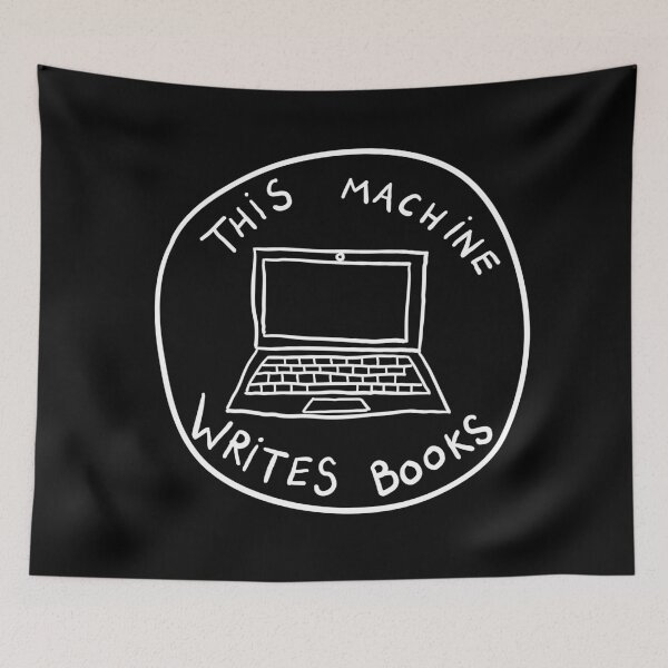 Item preview, This Machine Writes Books - Circle - Black designed and sold by MOREDANKMEMES.