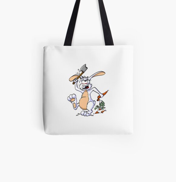 Crazy Bunny Allover-Print Tote Bag