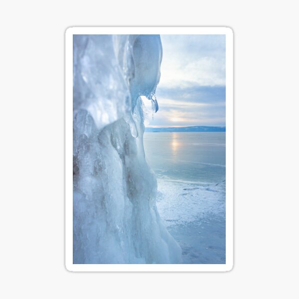 Ice cliff of Lake Baikal Sticker