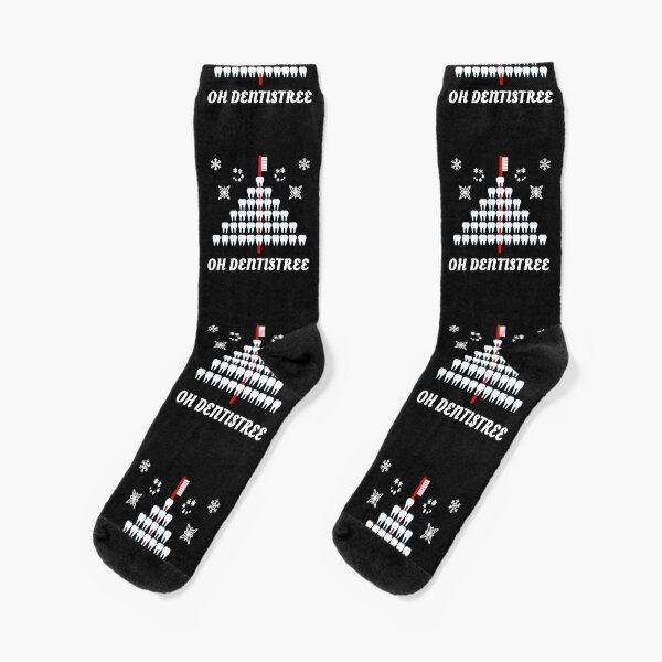 Lustiger Zahnarzt-Weihnachtsbaum OH- DENTISTREE Zahnarzthelfer Socken
