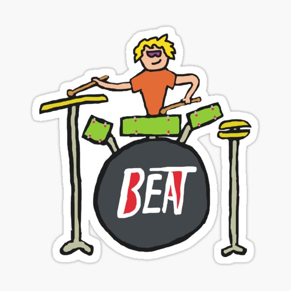 Drumming Sticker
