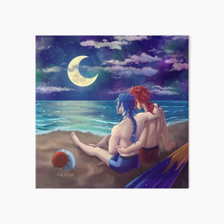 Vista previa del artículo con la obra «Verano - Sun & Moon (Lea & Isa) - Noche», diseñado y vendido por AmeNocturna.