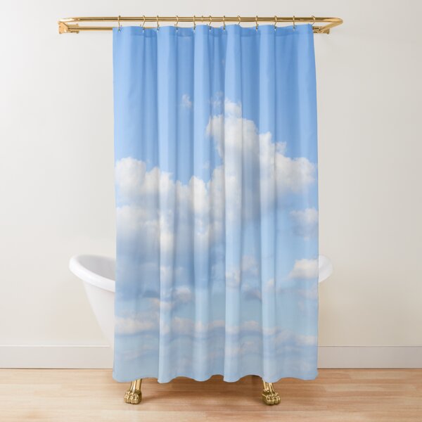 Blue skies and fluffy clouds Shower Curtain