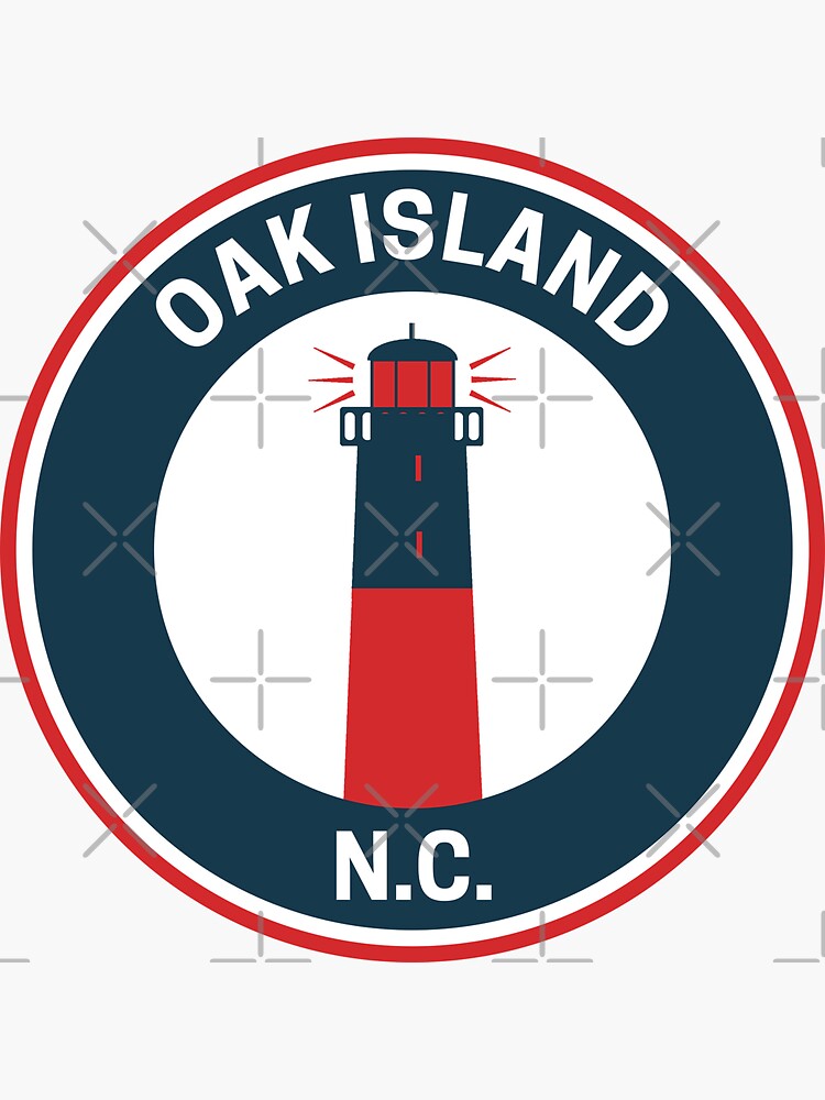 "Vintage Oak Island North Carolina" Sticker for Sale by fearcity