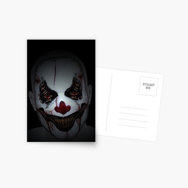 Clown Sightings Postcards Redbubble - killer clown shirt roblox
