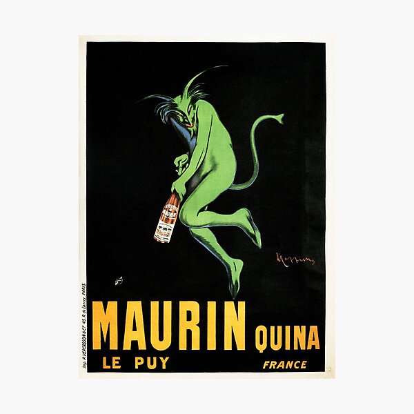 Item preview, Devil MAURIN QUINA Liquor Absinthe Art Deco France Leonetto Cappiello designed and sold by retroposters.