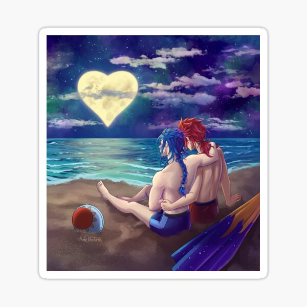 Vista previa del artículo con la obra «Verano - Sun & Moon (Lea & Isa) - Noche KH», diseñado y vendido por AmeNocturna.