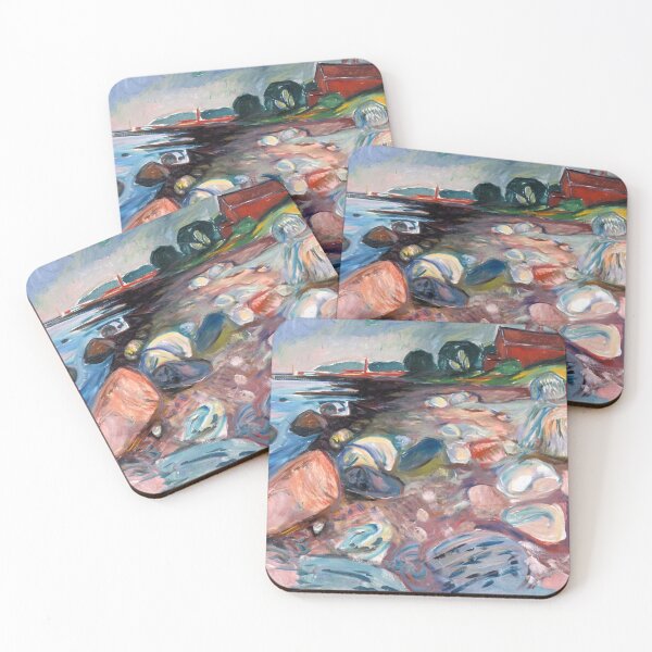 Item preview, Edvard Munch - Shore with Red House designed and sold by ArtExpression.