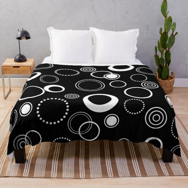 Item preview, Black and White Retro Circles Pattern designed and sold by ArtformDesigns.