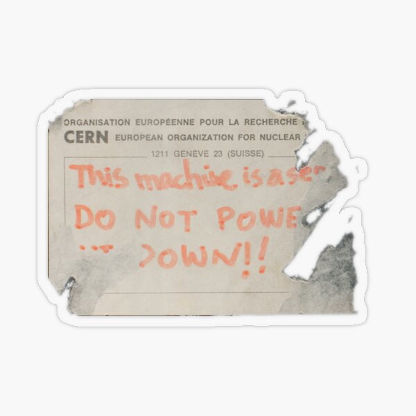 This machine is a server... Reproduction sticker from the first web server! Transparent Sticker