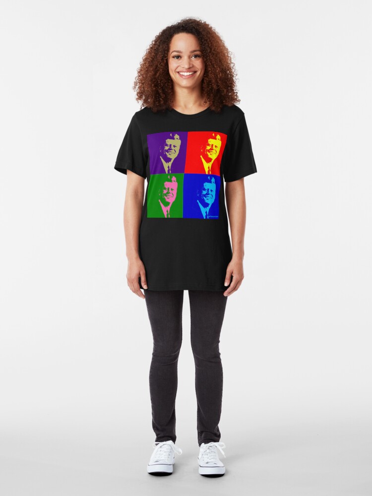 Alternate view of JFK Pop Art Slim Fit T-Shirt
