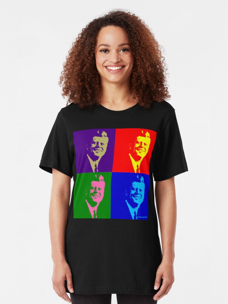 Alternate view of JFK Pop Art Slim Fit T-Shirt