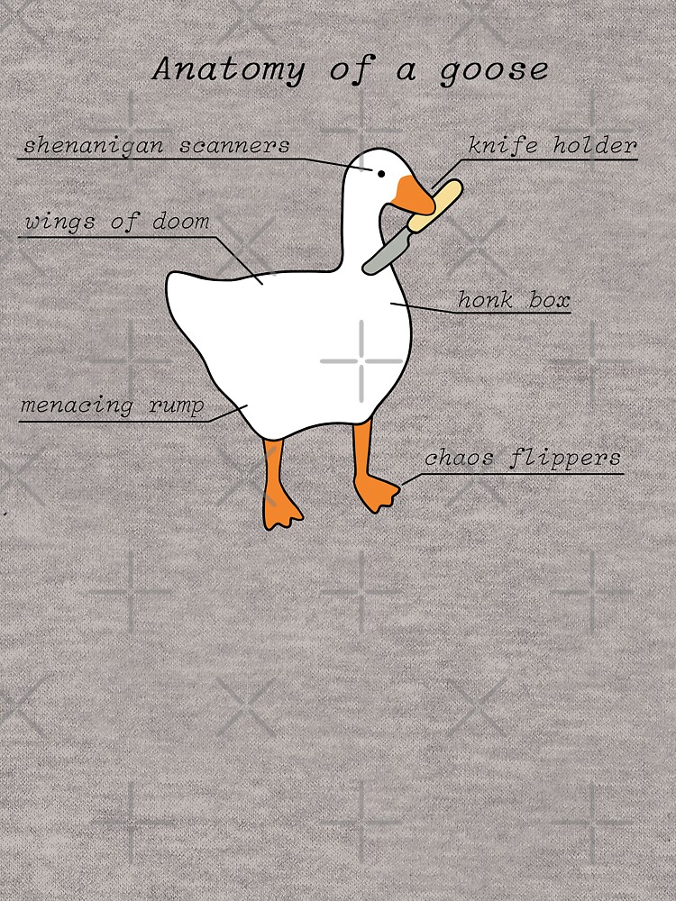 "Anatomy Of A Goose | Untitled Goose Game" Lightweight Hoodie by