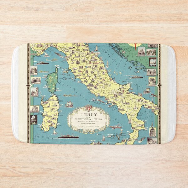 Item preview, Vintage Italy Map, Italia Map, Old Map of Italy, Pictorial Map of Italy designed and sold by easteuromaps.