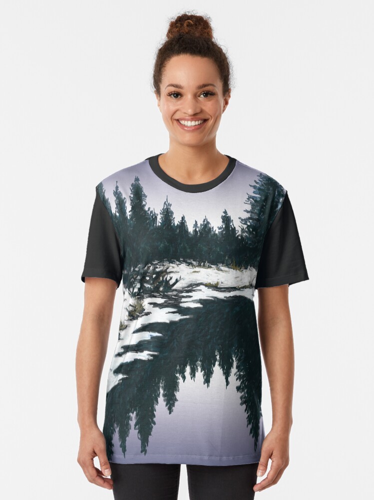 Alternate view of Upper Truckee River Sunset Graphic T-Shirt
