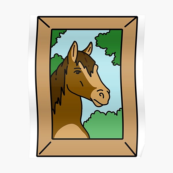 Portrait de Rick et Morty Horse Poster