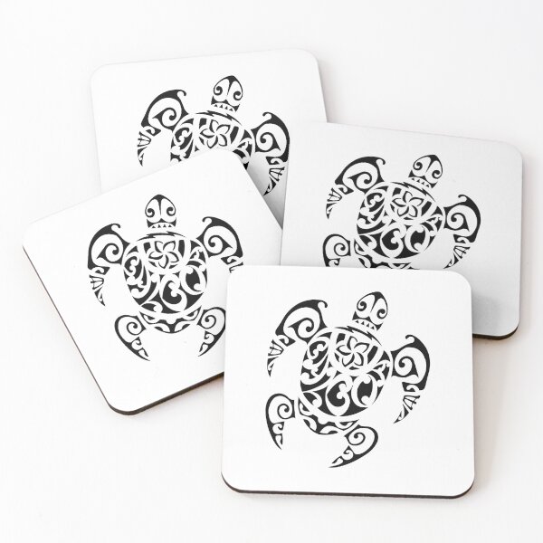 Item preview, Polynesian maori tattoo art of sea turtles designed and sold by JorrieFKL.