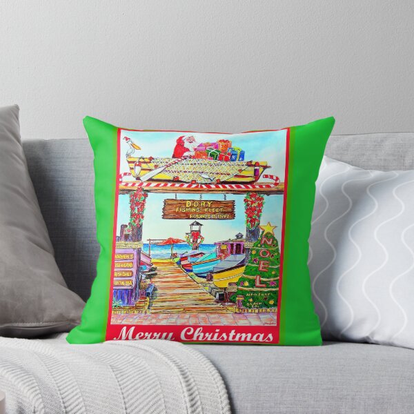 Item preview, Merry Christmas-Dory Fishing Fleet-Newport Beach CA designed and sold by ArtbyLeclerc.