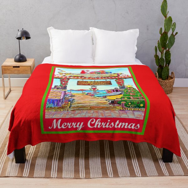 Item preview, Merry Christmas-Dory Fishing Fleet-Newport Beach CA designed and sold by ArtbyLeclerc.