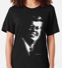 JFK Ghost TV Signal Slim Fit T-Shirt