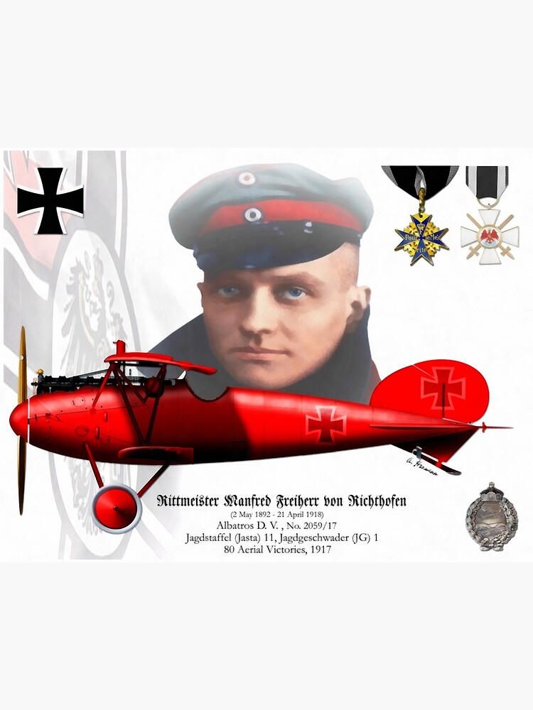 Rittmeister Manfred Freiherr von Richthofen by AH-Aviation-Art