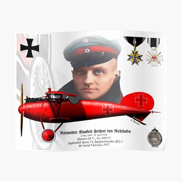 Rittmeister Manfred Freiherr von Richthofen Poster
