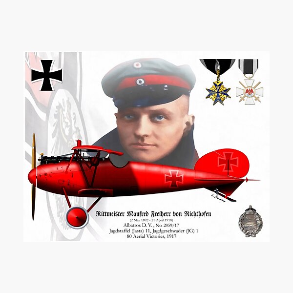 Rittmeister Manfred Freiherr von Richthofen Photographic Print