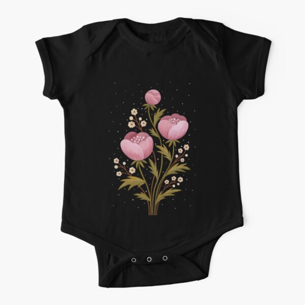 Blooms in the dark Short Sleeve Baby One-Piece
