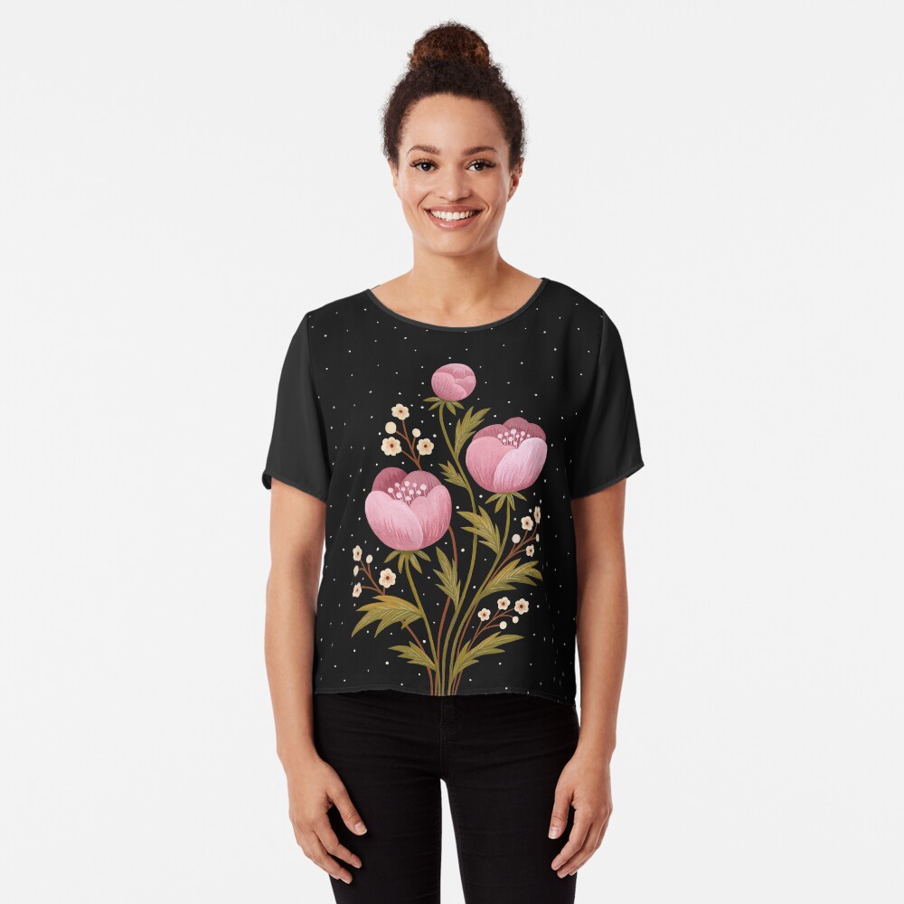 Blooms in the dark Chiffon Top