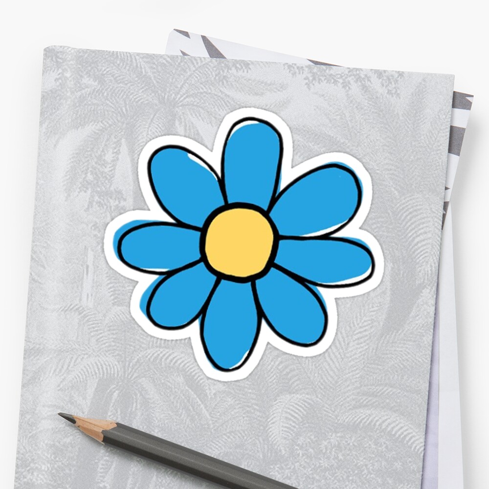  Blue Flower  Sticker  by elianabishop Redbubble