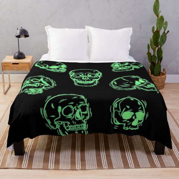 Item preview, Electric Green Skulls designed and sold by WiseWitch.