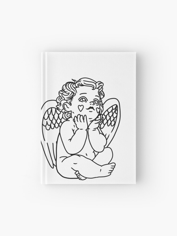 Cherub Outline Hardcover Journal By Trendzombie Redbubble