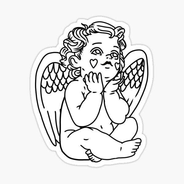 Item preview, cherub outline designed and sold by TrendZombie.