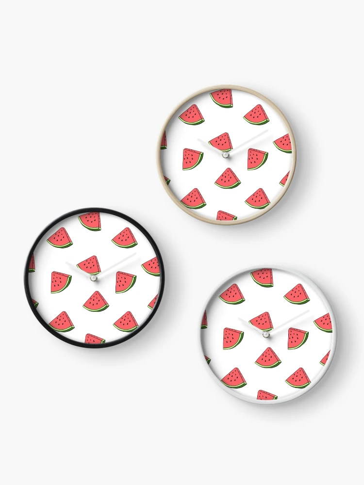 Thumbnail 3 of 4, Clock, Watermelon Pattern designed and sold by creativedits.