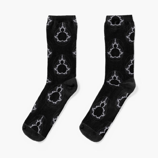 White - Linear Mandelbrot Socks