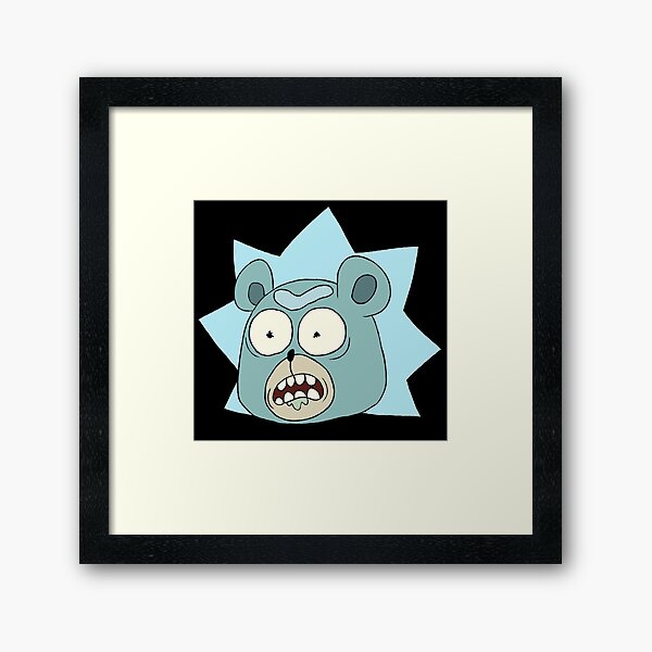 Rick and Morty: Teddy Bear Rick Framed Art Print