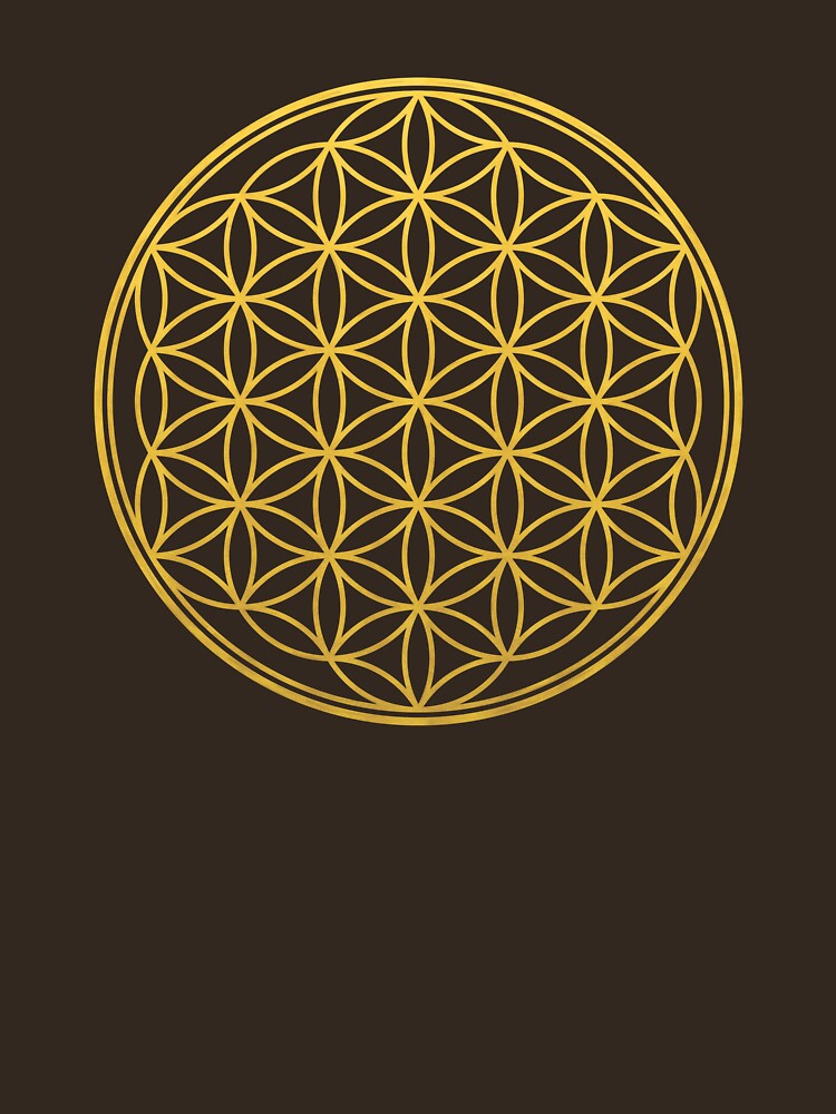 Thumbnail 7 of 7, Essential T-Shirt, Flower of Life - vintage gold designed and sold by your-samadhi.