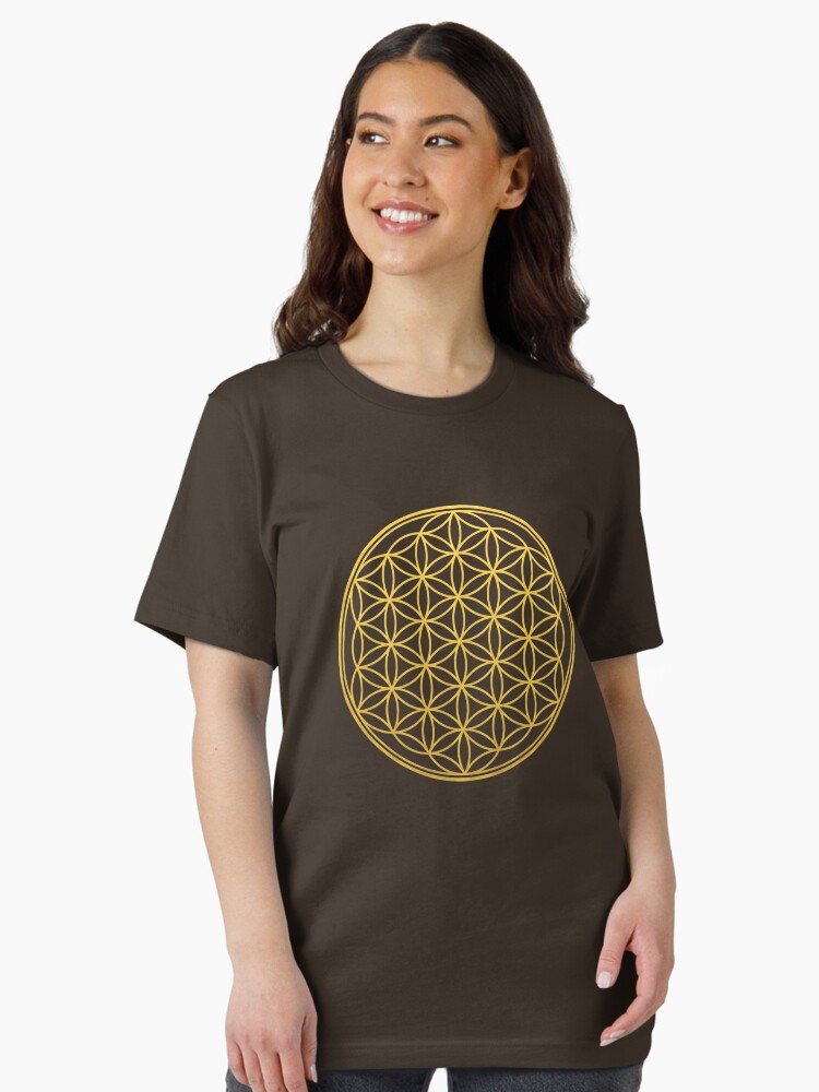 Thumbnail 2 of 7, Essential T-Shirt, Flower of Life - vintage gold designed and sold by your-samadhi.