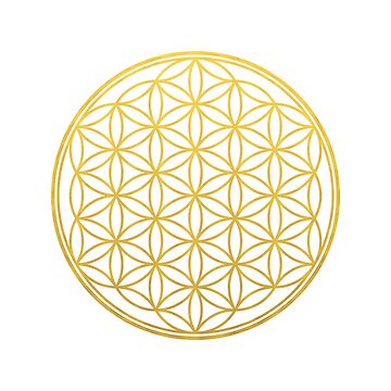 Artwork thumbnail, Flower of Life - vintage gold by your-samadhi