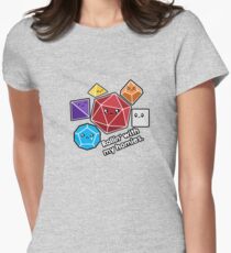 Polyhedral Pals - Rollin With My Homies - D20 Gaming Dice Women's Fitted T-Shirt
