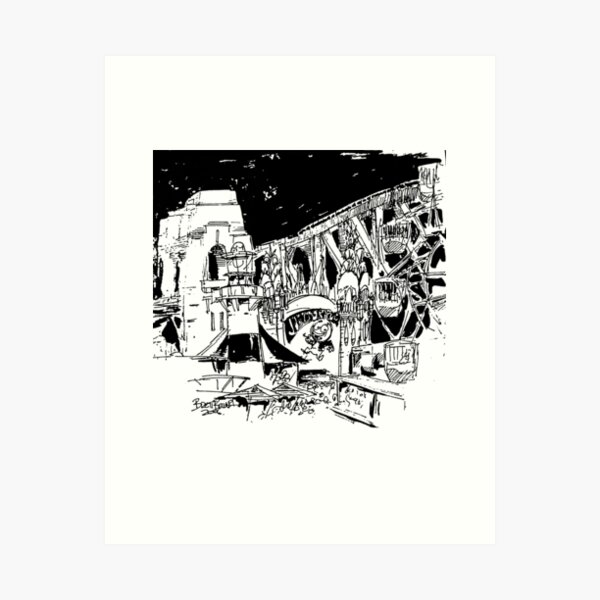 Hand drawn black and white illustration of Sydney city 11536285 Vector Art  at Vecteezy