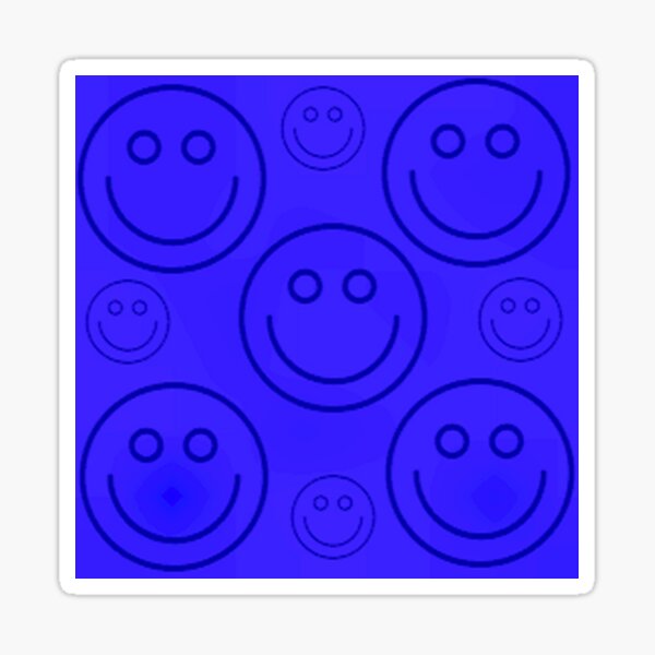 Item preview, UV Blacklight Blue Smiley Emoji designed and sold by willybadu.